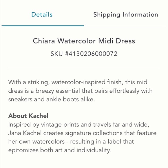 ✨ Anthropologie Chiara Watercolor Midi Dress Sz 12 - Picture 5 of 7